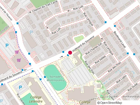 Location of Fronti&Egrave;Res Jardins at 1600 boulevard du Souvenir, Laval
