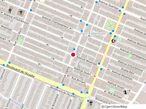 Location of G P Construction at 822 avenue Ogilvy, Montréal