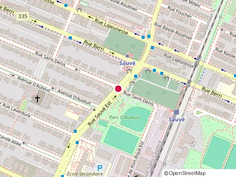 Location of G P Snack Bar at 345 Rue Sauve E, Montréal