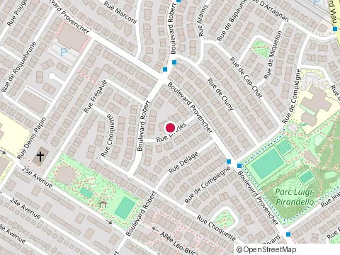 Location of Gadbois Emile at 4489 Rue d'Arles, Saint-Léonard