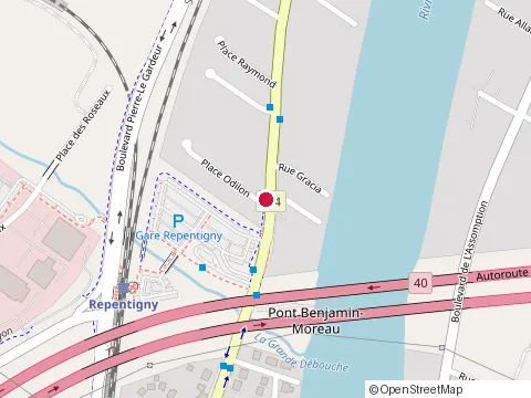 Location of Garage Alarie at 25 boulevard Lacombe, Repentigny