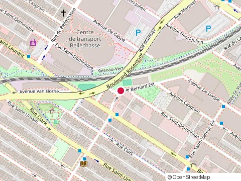 Location of Garage G.E. at 30 Rue Bernard E, Montréal
