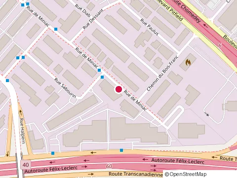 Location of Garage Jacob at 2640 de Miniac St, Saint-Laurent
