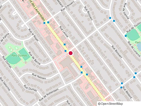 Location of Garage Key One at 1747 A Boulevard des Laurentides, Laval