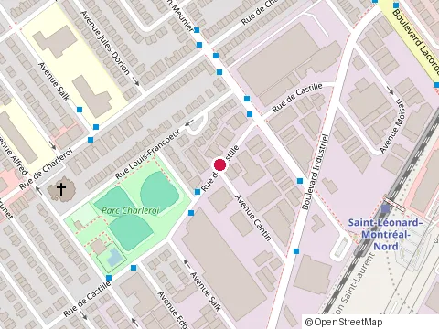 Location of Garage Montréal Nord at 5411 Rue de Castille, Montréal-Nord
