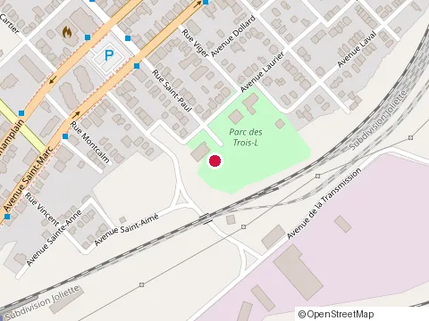 Location of Garage R. B. Melançon at 473 Rue St-Paul, Shawinigan