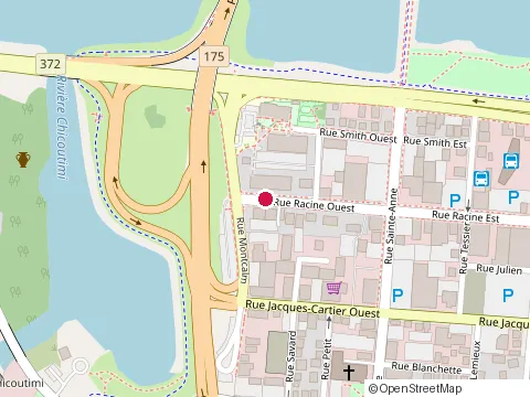 Location of Garage Racine at 55 Rue Racine O, Chicoutimi