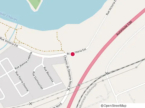 Location of Garage Yves Leduc at 75 Rue Victoria, Salaberry-de-Valleyfield