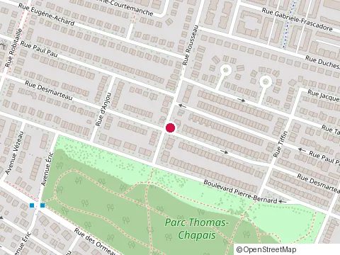 Location of Garderie Arc en Ciel at 5437 Rue Desmarteau, Montréal