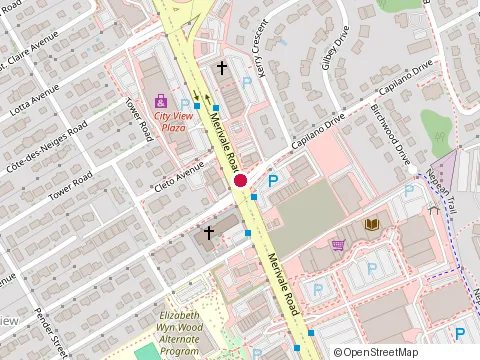 Location of Ottawa Public Library at 1547 Merivale Rd, Nepean