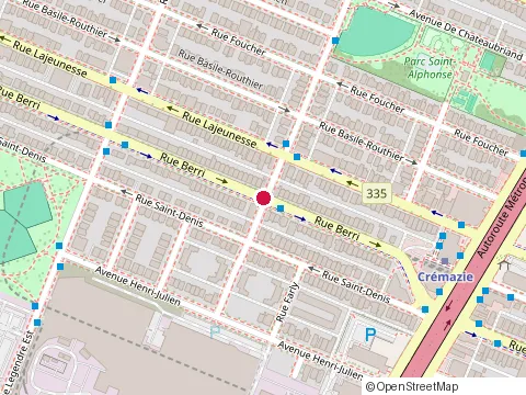 Location of Garderie les Canaris at 8979 Rue Berri, Montréal