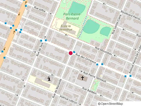 Location of Garderie les Jeunes Débrouillards Inc at 8700 Rue de Marseille, Montréal