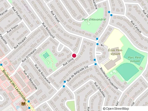 Location of Garderie Mi-Ra-Lu at 55 Rue Goupil, Laval