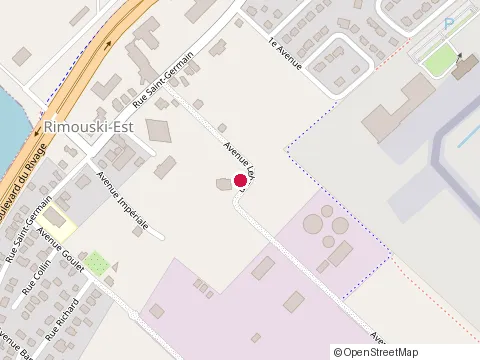Location of Gateaux d'Art at avenue Lebrun, Rimouski