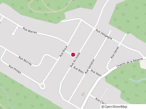 Location of Gaudreault Jean Rock Inc at 470 Rue du Stade, Chicoutimi