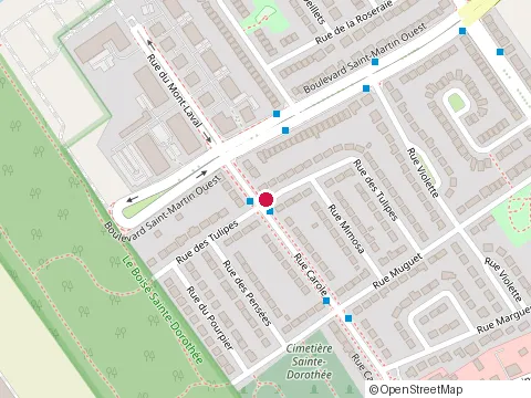 Location of Ge Ne Trik at 1049 Rue des Tulipes, Laval