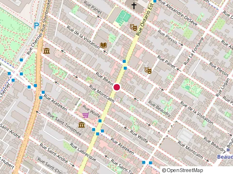 Location of Geipsi at 1223 Rue Ontario E, Montréal