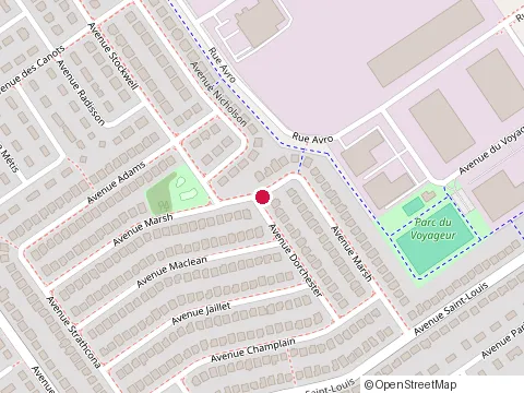 Location of Geoconcept at 283 avenue Marsh, Pointe-Claire