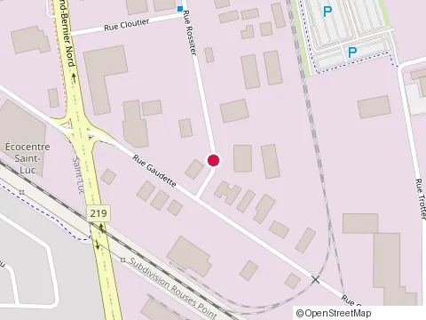 Location of Geometrix Precast Canada at 725, Rue Rossiter, Saint-Jean-sur-Richelieu