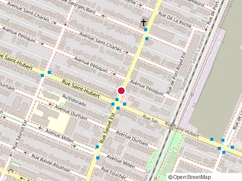 Location of Georges Pizzeria at 844 Rue Sauve E, Montréal