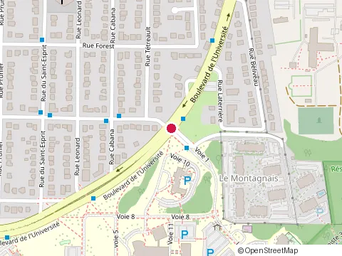 Location of Gerhus at 2500  boulevard de l'Universite, Sherbrooke
