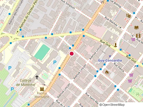 Location of Geso Ristorante at 1800 Sherbrooke St W, Montréal