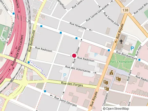 Location of Gestco Construction Inc. at 608 Radisson Suite 101, Trois-Rivières