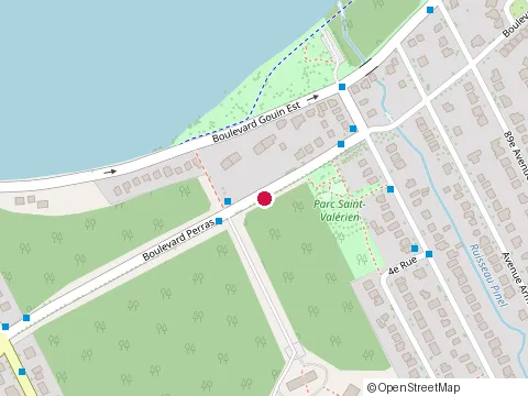 Location of Gestion d-Trois Pierres at 10950 boulevard Perras, Montréal