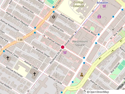 Location of Ghattas Lespoux at 1303 avenue Greene, Westmount