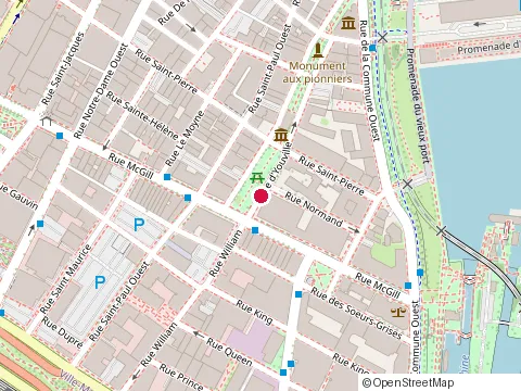 Location of Gibbys at 298 place d'Youville, Montréal