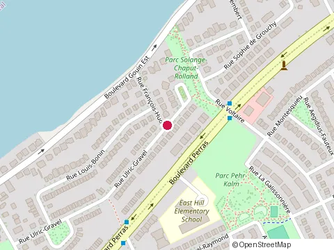 Location of Gilbert Portes at 10352 Rue Ulric-Gravel, Montréal