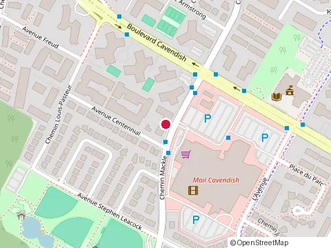 Location of Glick Mordechai Dr at 5800 boulevard Cavendish, Côte Saint-Luc