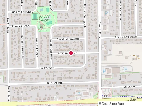 Location of Goulet Construction 4D Inc. at 972 Rue des Pinsons, Sherbrooke