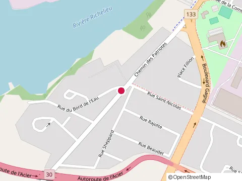 Location of Gourmande Place at 160 Chemin des Patriotes, Sorel-Tracy