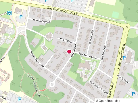 Location of Gouttières Lf at 469 Rue Becard, Chicoutimi