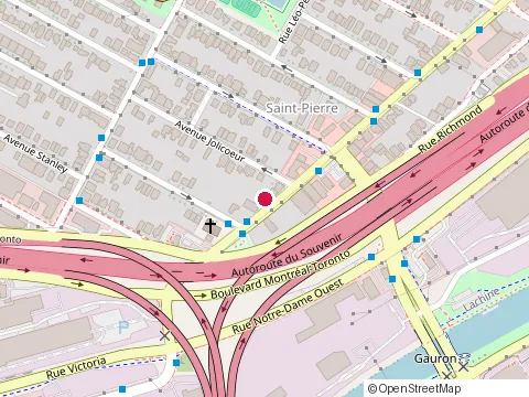 Location of Greenz Restaurant at 395 St Jacques St, Lachine