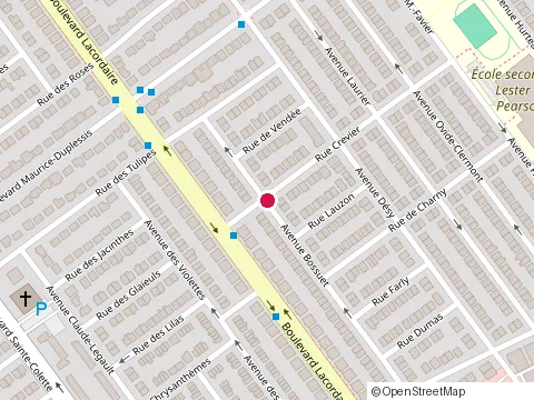 Location of Grillades Torino at 11590 avenue Bossuet, Montréal-Nord