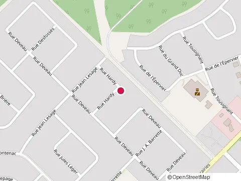 Location of Griot d'Or at Rue Hardy, Trois-Rivières