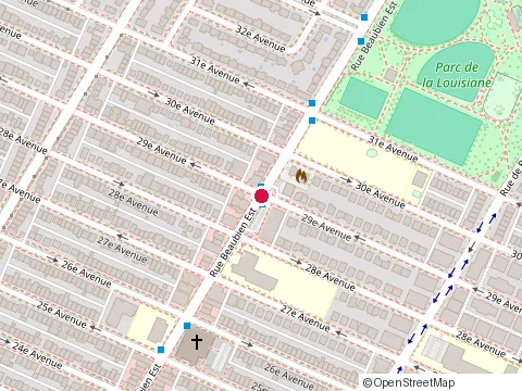 Location of Griotmax at 4457 Rue Beaubien E, Montréal