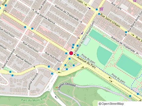 Location of Guanabara at 4520 avenue du Parc, Montréal