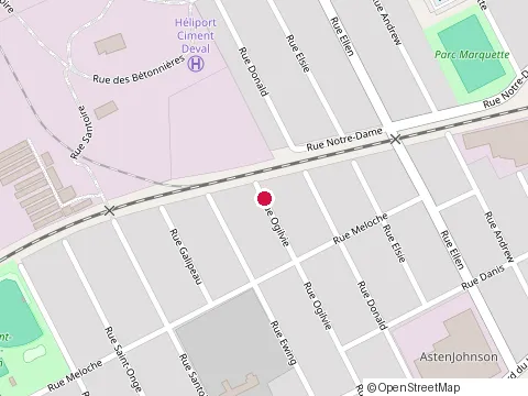 Location of Gypse Leblanc Inc. at 102 Rue Ogilvie, Salaberry-de-Valleyfield