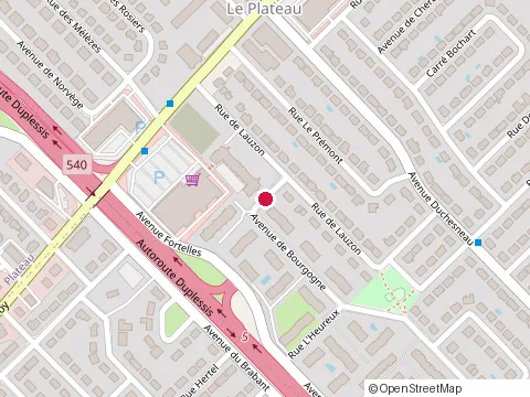 Location of Hart Stores at 999C avenue de Bourgogne, Québec