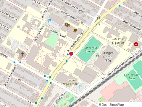 Location of Hive Cafe Solidarity Cooperative at 7141 Sherbrooke Street W. Cj, Montréal