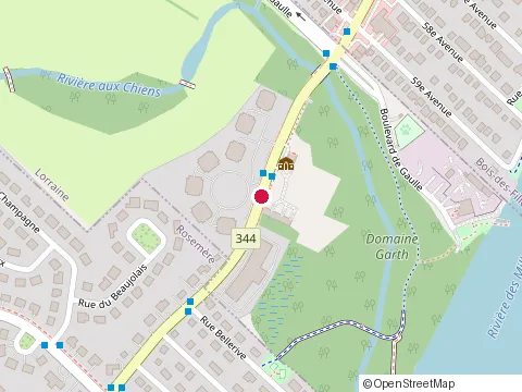 Location of Hogan et Messier Denturologistes at 303 Chemin de la Grande-Côte, Rosemere