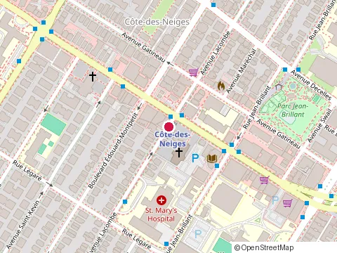 Location of Hospitals at 3830 Lacombe Av, Montréal