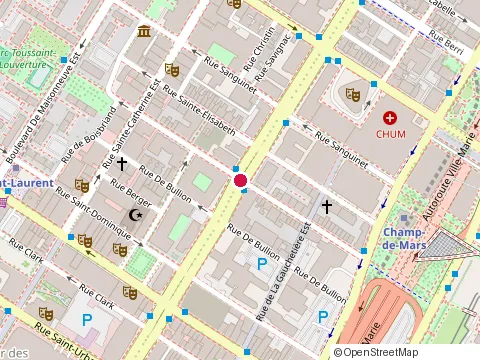 Location of Hôtel Saint-Laurent Montréal at 191 Rene Levesque Boulevard East, Montréal