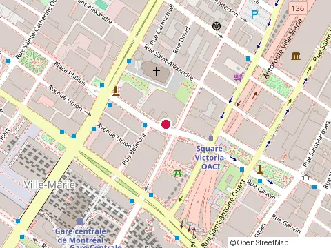 Location of Hoy Noy at 1083 Cote du Beaver Hall, Montréal