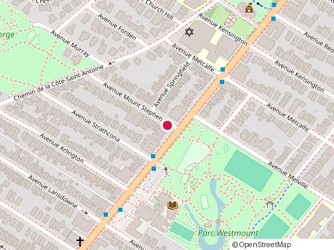 Location of Hq Rénovation at 4895 Rue Sherbrooke O, Montréal