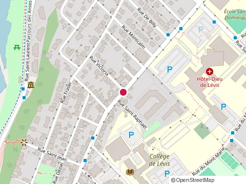 Location of Hub d’Innovation en Médecine Rurale at 143 Rue Wolfe, Levis