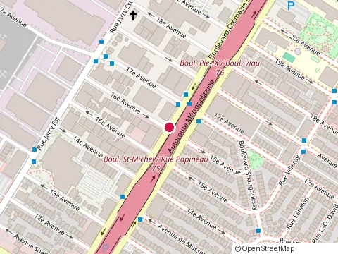 Location of Hutech Services Automobile at 8020 16E Avenue, Montréal